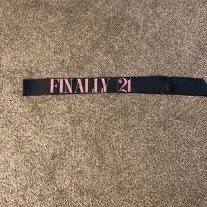 21st birthday sash